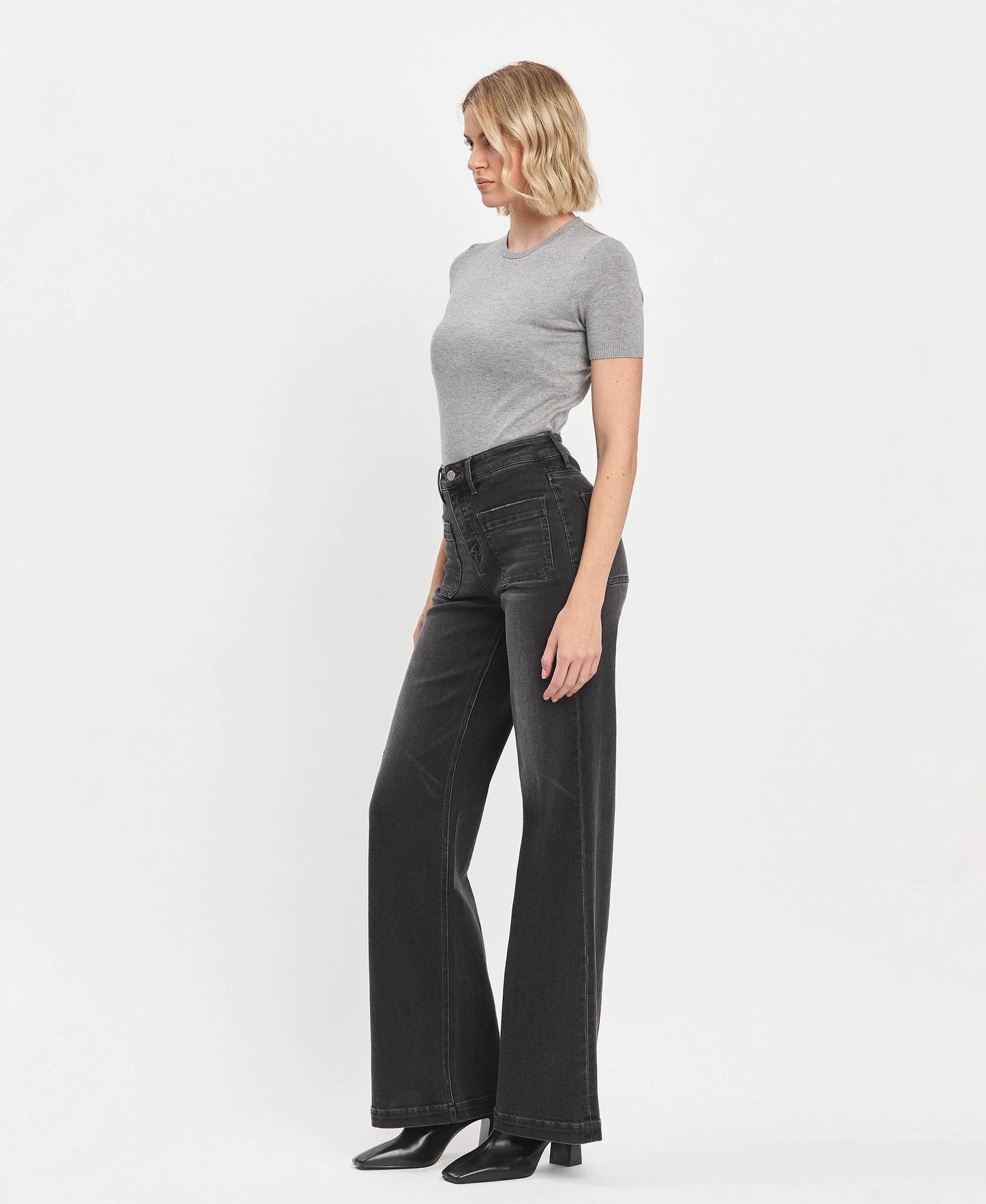 High rise patch pocket trouser Pant