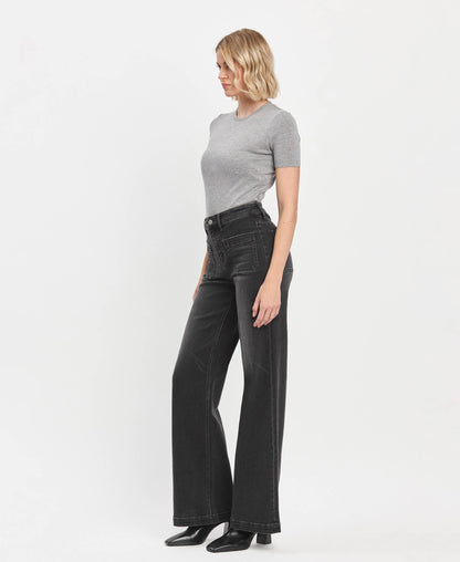 High rise patch pocket trouser Pant