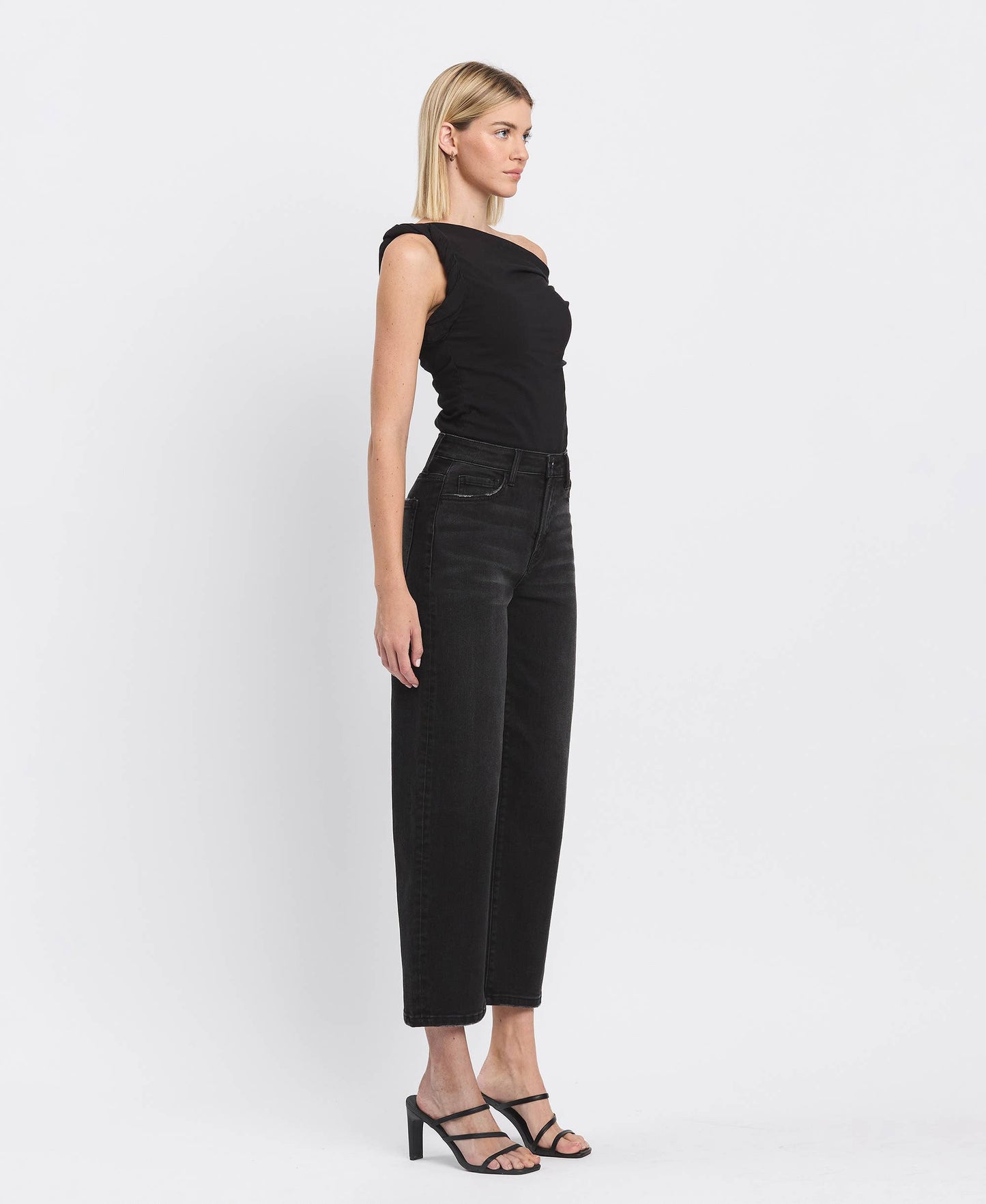 Black High Waist Barrel Pant