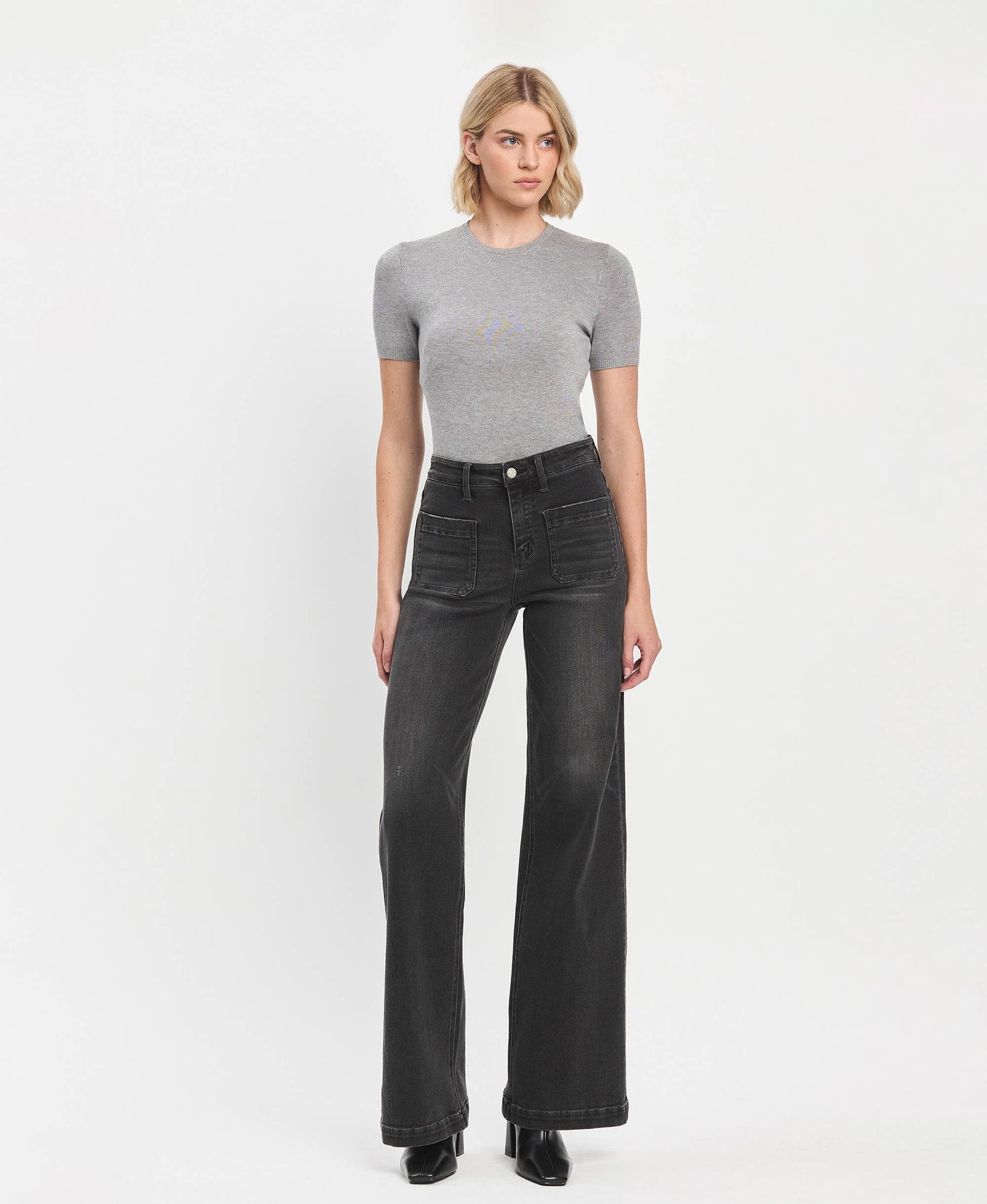 High rise patch pocket trouser Pant
