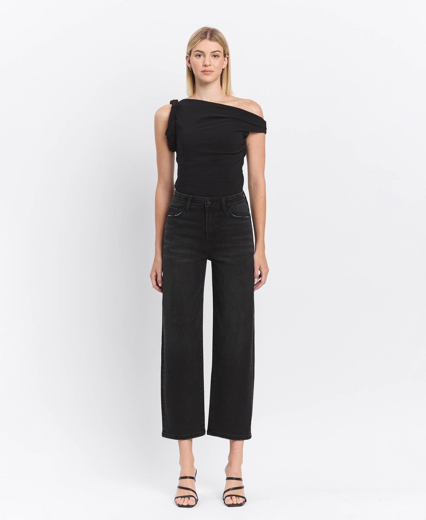 Black High Waist Barrel Pant