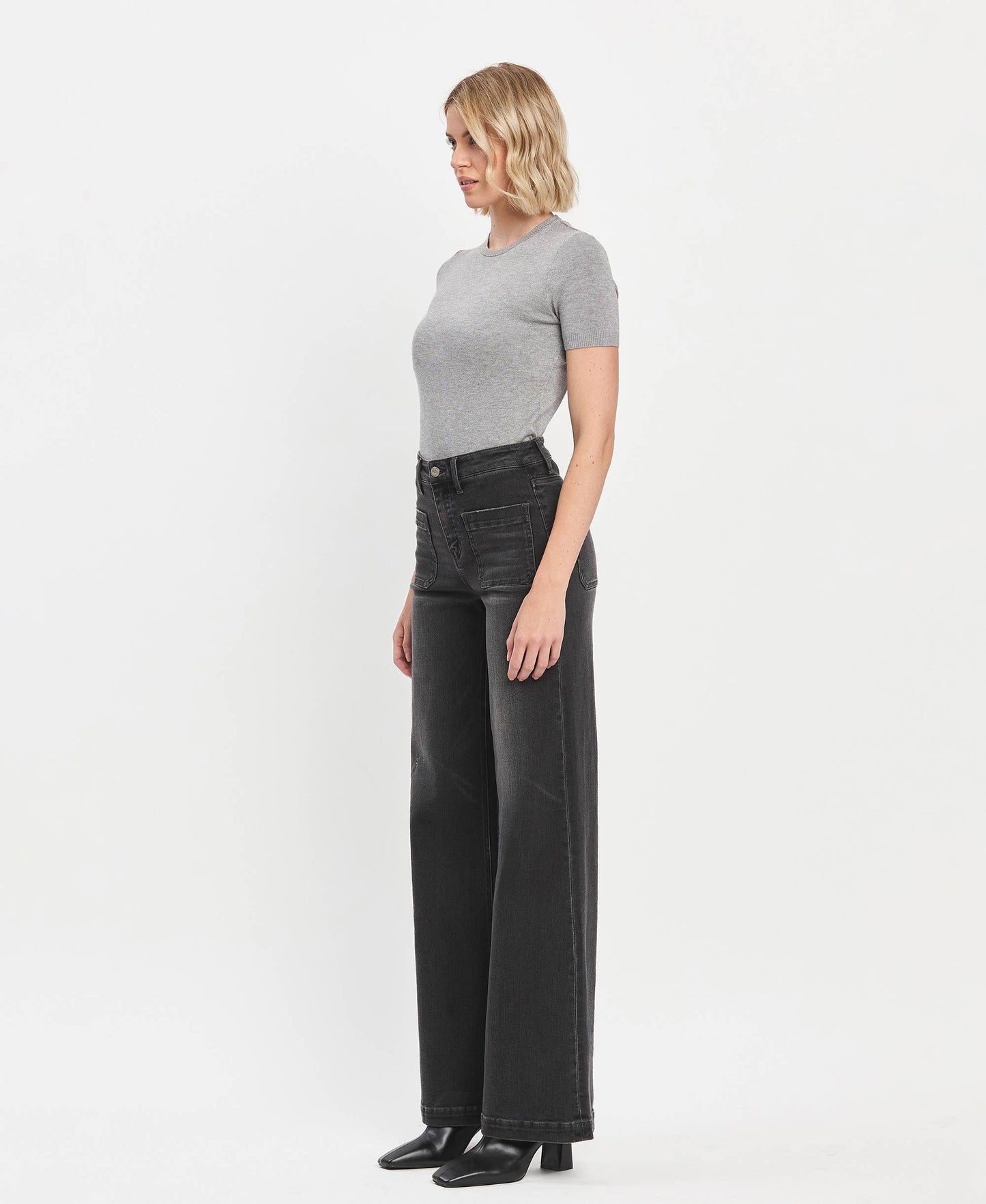 High rise patch pocket trouser Pant