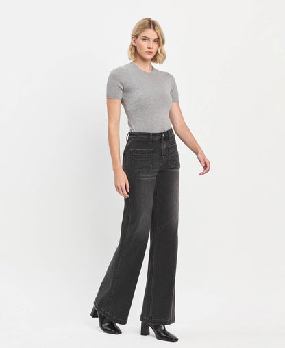 High rise patch pocket trouser Pant